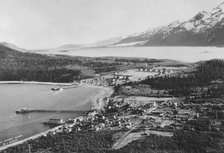 Aerial view of Haines, location of Fort Seward, between c1900 and c1930. Creator: Unknown.