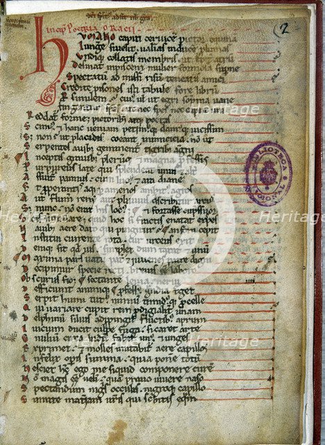 Epistle ad Pisones Manuscript ', by Horace.