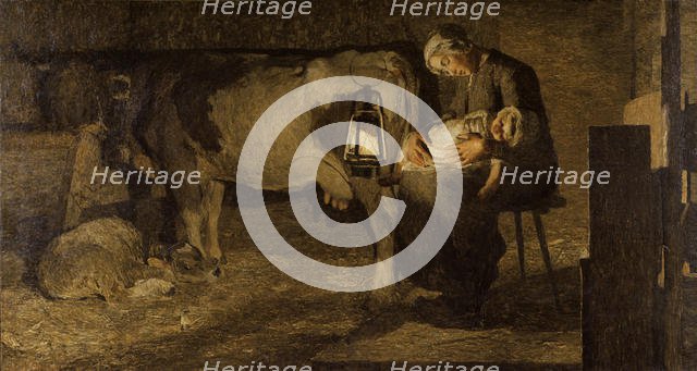 Le due madri (The two mothers), 1889. Creator: Segantini, Giovanni (1858-1899).