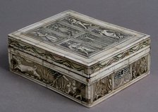 Game Box, French, 15th-16th century. Creator: Unknown.