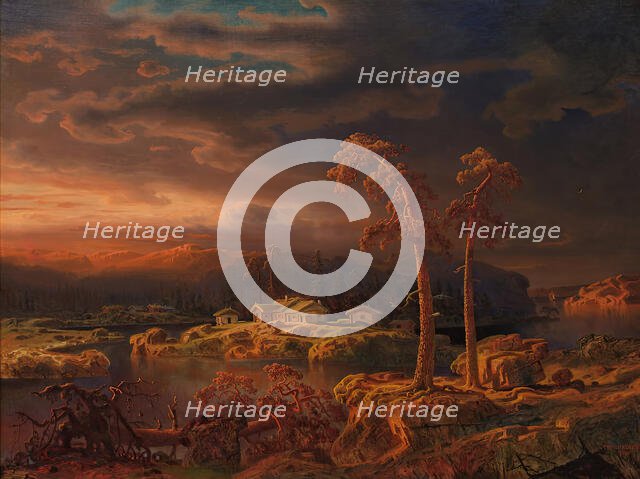 Wilderness landscape, 1861. Creator: Markus Larsson.