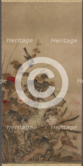 Birds and flowers, Edo period, 18th century. Creator: Unknown.