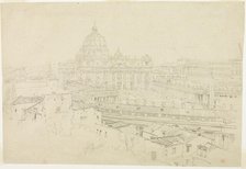 View of Saint Peter's in Rome, n.d. Creator: Jean-Auguste-Dominique Ingres.