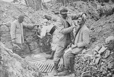 French trench barber, between c1915 and 1918. Creator: Bain News Service.