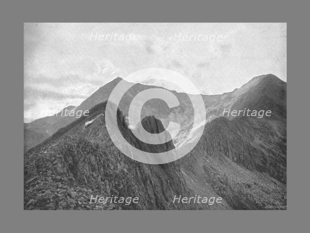 Snowdon and Crib-Goch, c1900. Artist: I Slater.