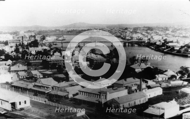 Roma Street between the railway yards and the Brisbane River, 1897. Creator: Unknown.