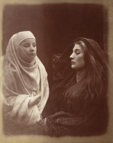 The Little Novice & Queen Guinevere In The Holy House Of Almsbury, Printed 1874 (OCT). Creator: Julia Margaret Cameron.