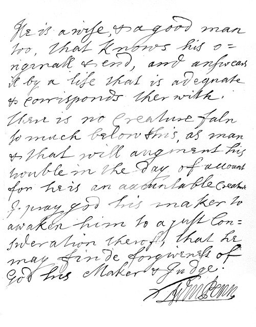 A letter from William Penn of Pennsylania, late 17th-early 18th century, (1840).Artist: William Penn