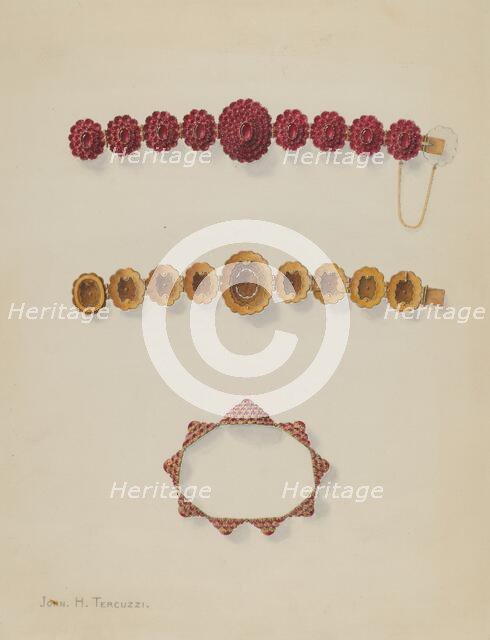 Bracelet, c. 1938. Creator: John H. Tercuzzi.