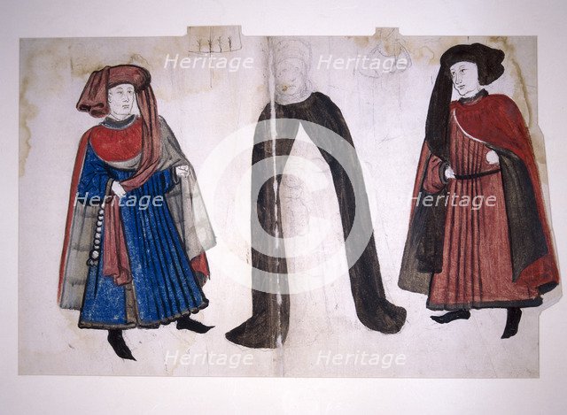 Medieval figures Artist: Unknown