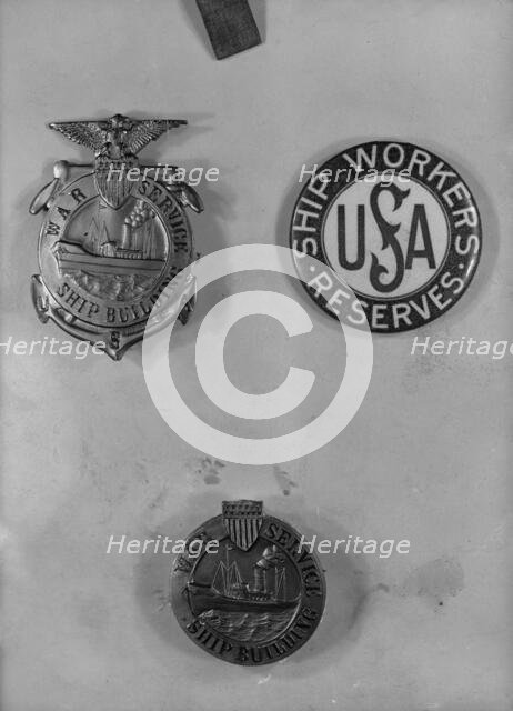 Medals, Decorations, Etc. - Army Medals, 1917. Creator: Harris & Ewing.