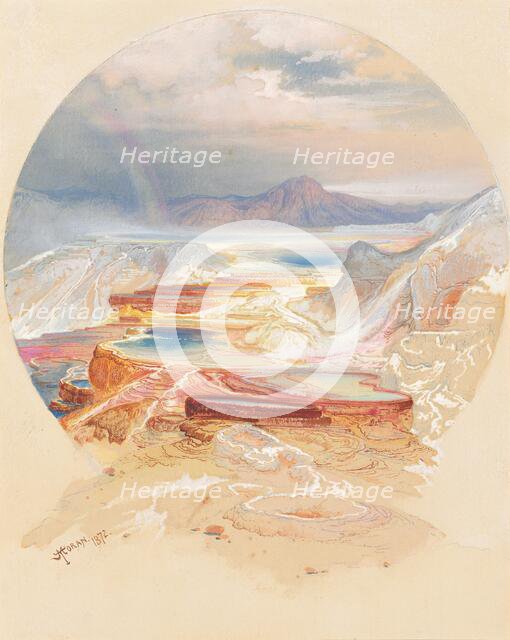 Minerva Terrace, Yellowstone, 1872. Creator: Thomas Moran.