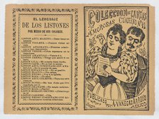 Front and back covers printed on the same sheet for a collection of love letters ..., ca. 1900-1910. Creator: José Guadalupe Posada.