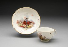 Cup and Saucer, Ludwigsburg, c. 1770. Creator: Ludwigsburg Porcelain Factory.