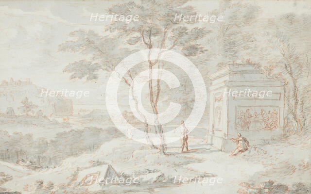 Arcadian landscape, mid 17th century. Creator: Albert Meyeringh.