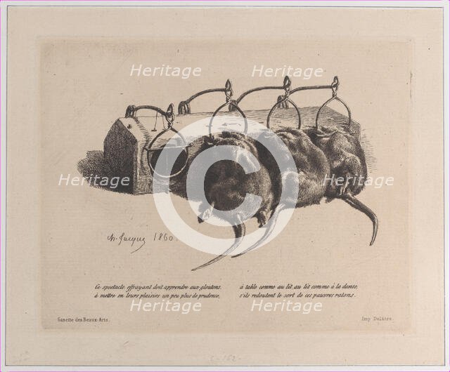Mousetrap, 1860. Creator: Charles Emile Jacque.