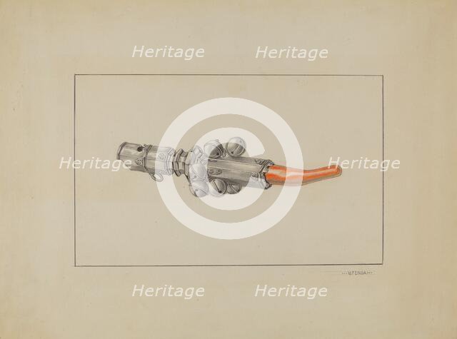 Rattle, 1935/1942. Creator: Michael Fenga.