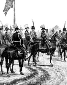 The Royal Visit to Warwickshire: the Prince of Wales reviewing the Warwickshire Yeomanry Corps, 1895 Creator: Unknown.