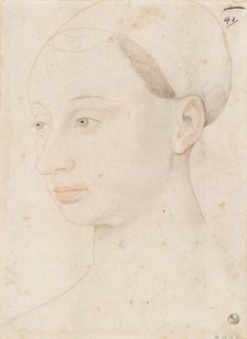 Portrait of Agnès Sorel (1422-1450), c1535-1550. Creator: Fouquet, Jean, (After) .