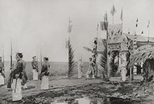 Visit of the Emperor Thanh Thai to the tombs of his ancestors, 1898. Creator: Unknown.