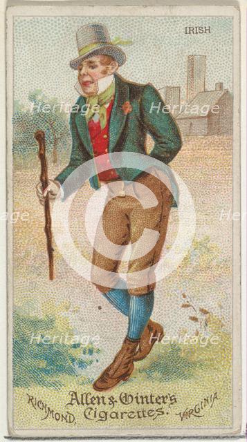 Irish, from World's Dudes series (N31) for Allen & Ginter Cigarettes, 1888. Creator: Allen & Ginter.