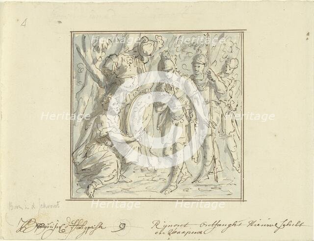 Rinaldo gets new weapons, 1677-1755. Creator: Elias van Nijmegen.