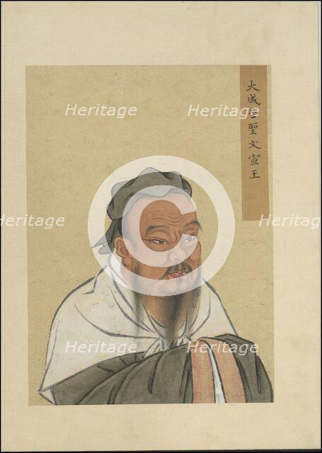 Portrait of Confucius, 14th century. Creator: Chinese Master.