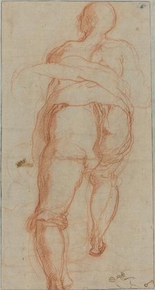A Man Seen from Behind [verso], c. 1555. Creator: Taddeo Zuccaro.