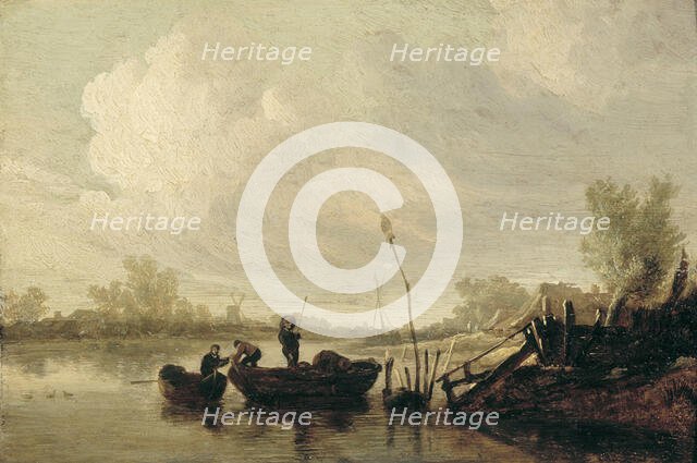 River landscape, c1620-1639. Creator: Pieter de Neyn.