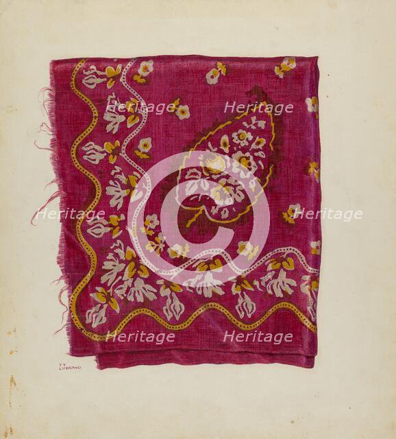 Printed Textile, c. 1941. Creator: Joseph Lubrano.