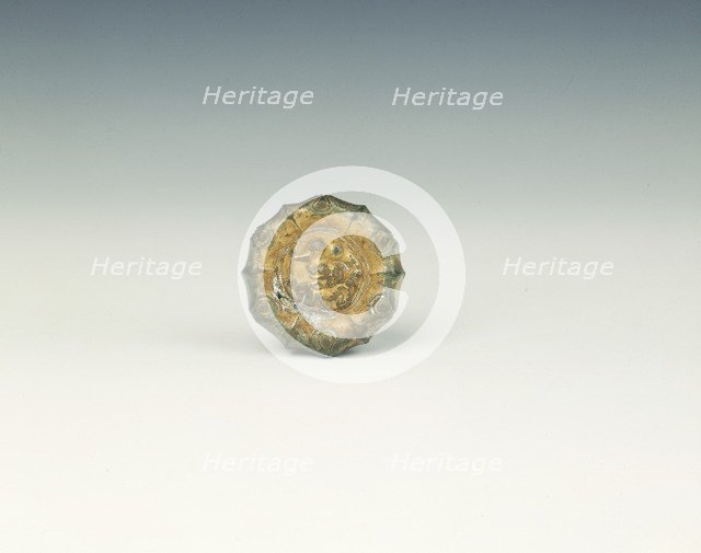Gilt bronze sword pommel, Eastern Han to early Six Dynasties, China, 2nd-4th centuries. Artist: Unknown