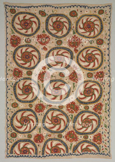 Embroidered Cover or Curtain, 17th-18th century. Creator: Unknown.