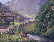 'Bridge of the Visp', 1881-1935. Artist: Gabriel Thompson