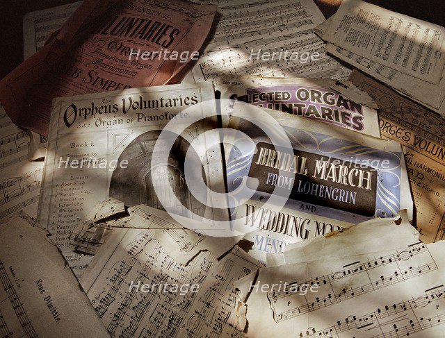 Collection of sheet music, late 19th or early 20th century(?). Artist: Historic England Staff Photographer.