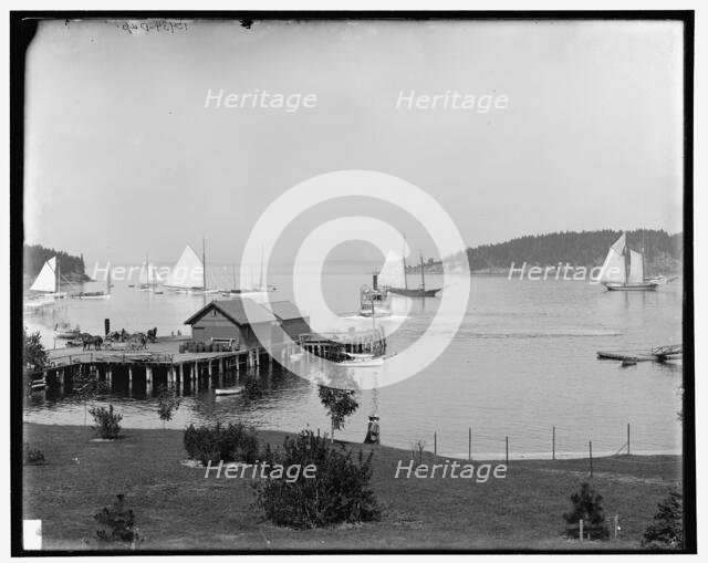 Bar Harbor, Mt. Mount Desert Island, Me., the harbor from Newport House, c1901. Creator: Unknown.