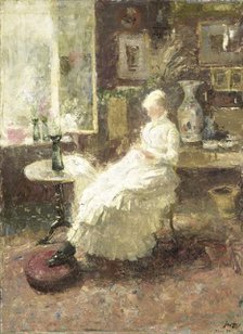 Annie Hall at Lissadell, Surrey, 1885. Creator: Jan Toorop.