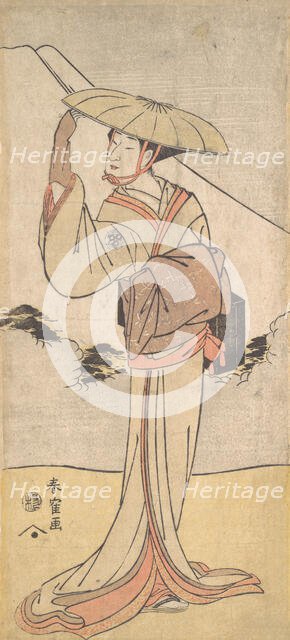 Nakamura Noshio II in the Role of Imayo uta Bikuni, 1796 (Kansei 8). Creator: Katsukawa Shunkaku.