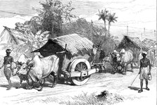 The Famine in Bengal: bullock hackeries for carrying grain, 1874. Creator: Unknown.