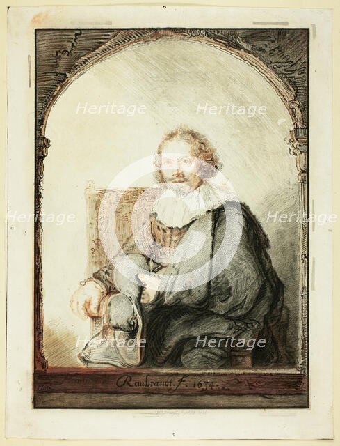 Portrait of a Man in an Arm Chair..., published 1821. Creator: Christian Josi.