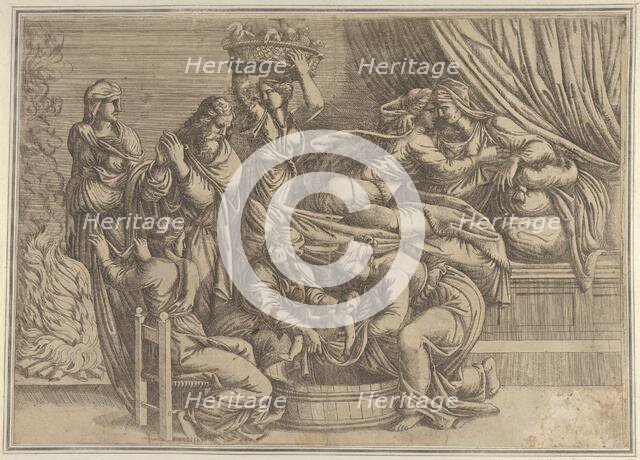 The Birth of the Virgin, 16th century., 16th century. Creator: Anon.