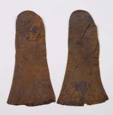 Mittens, British, early 17th century. Creator: Unknown.