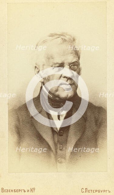 Ivan Ivanovich Lazhechnikov, head-and-shoulders portrait, facing slightly..., between 1880 and 1886. Creator: Unknown.