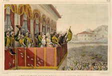Acclamation of Pedro I in Rio de Janeiro on 12 October 1822, 1830s. Creator: Debret, Jean-Baptiste (1768-1848).
