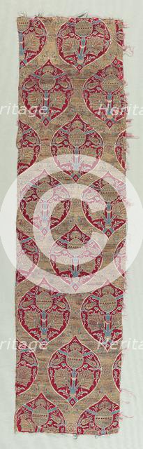 Silk and Gold Brocade Fragments, 1600-1650. Creator: Unknown.