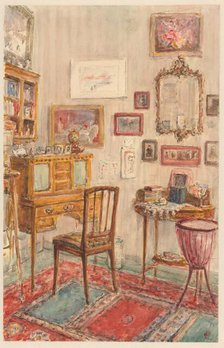 Interior of a room at Jan van Nassaustraat 48, 1910. Creator: Carel Nicolaas Storm.