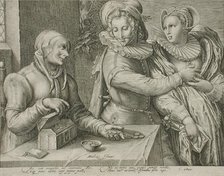Man Chooses a Young Woman, 1600. Creator: Jacob Matham.