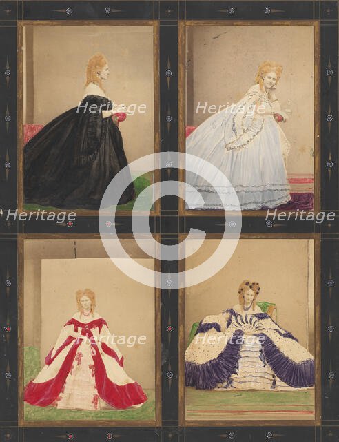 [Variations on the "Elvira" Dress], 1861-67. Creator: Pierre-Louis Pierson.