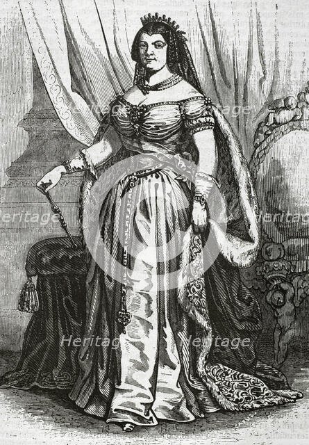 Maria Cristina das Duas Sicílias, (1806-1878), 1853.  Creator: Unknown.