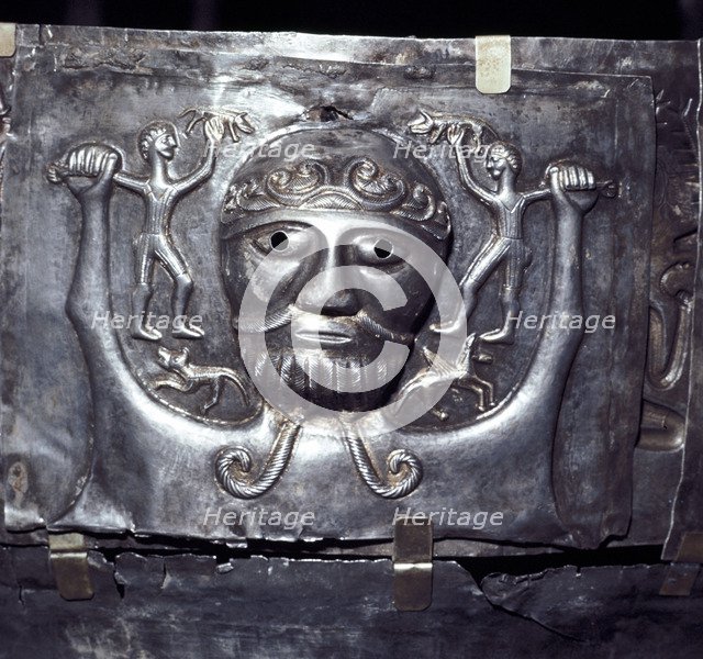 Gundestrup Cauldron, Celtic God holding two men, Danish, c100 BC. Artist: Unknown