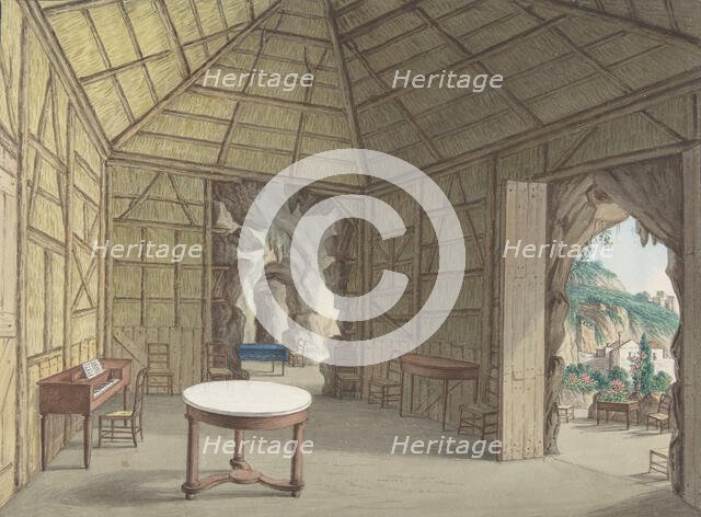 Dining Room, Villa Barbaja, Naples, 1800-1870. Creator: Attributed to Anonymous, British, 19th Century.